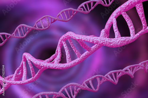 DNA Strands 3D Illustration