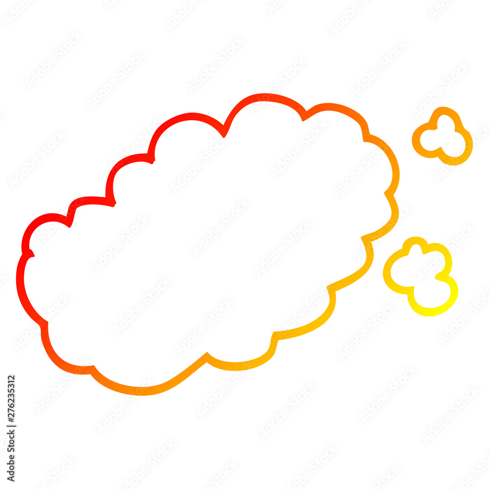 warm gradient line drawing cartoon puff of smoke warm gradient line drawing cartoon puff of smoke
