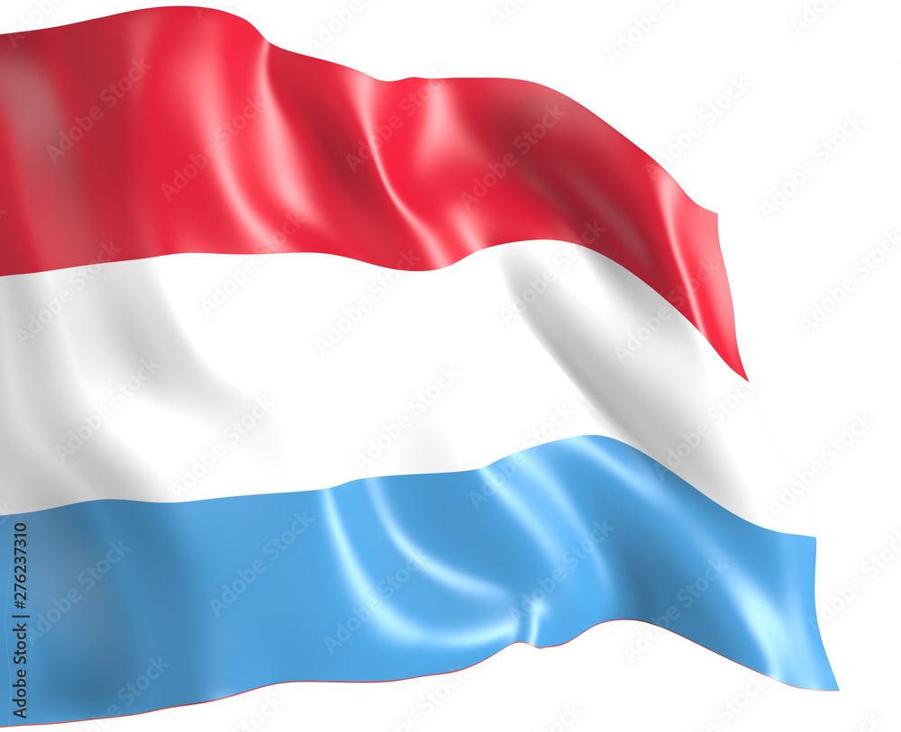 Waving flag of LUXEMBOURG. 3d illustration Waving flag of LUXEMBOURG. 3d illustration