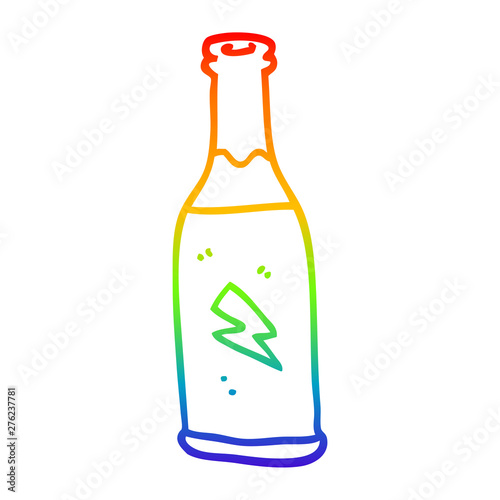 rainbow gradient line drawing cartoon cheap drink