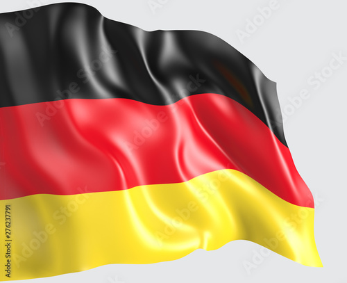 Waving flag of GERMANY. 3d illustration