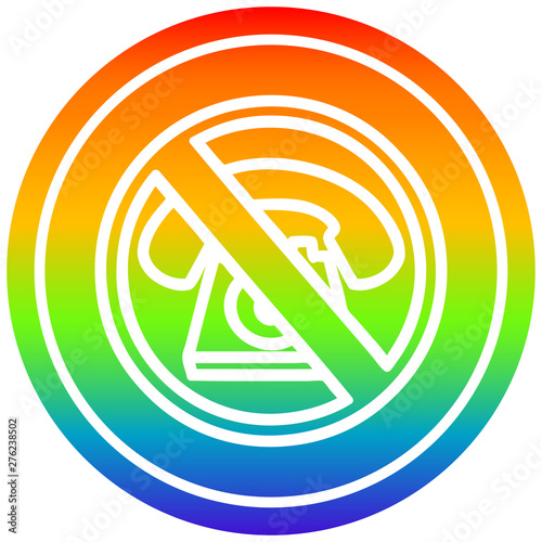 no hot calling circular in rainbow spectrum