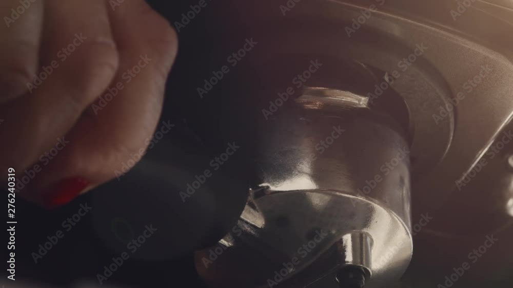 Making Fresh Coffee from a Coffee Espresso Machine Making Fresh Coffee from a Coffee Espresso Machine