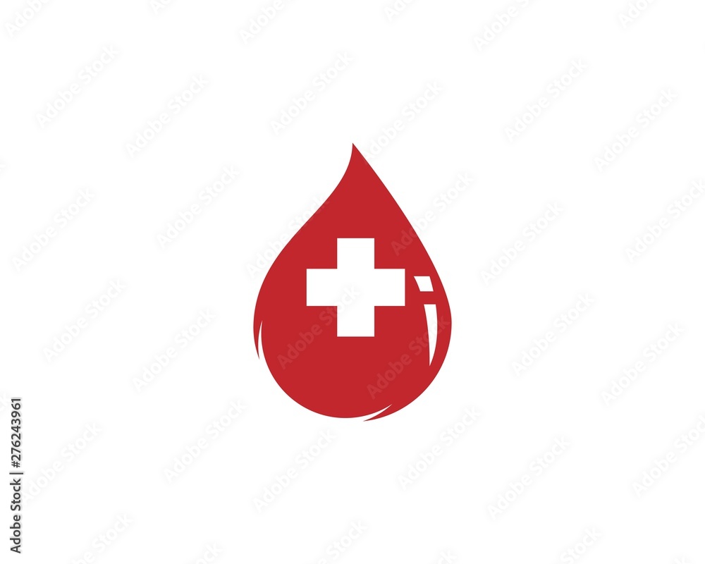 Obraz premium Blood logo icon vector template