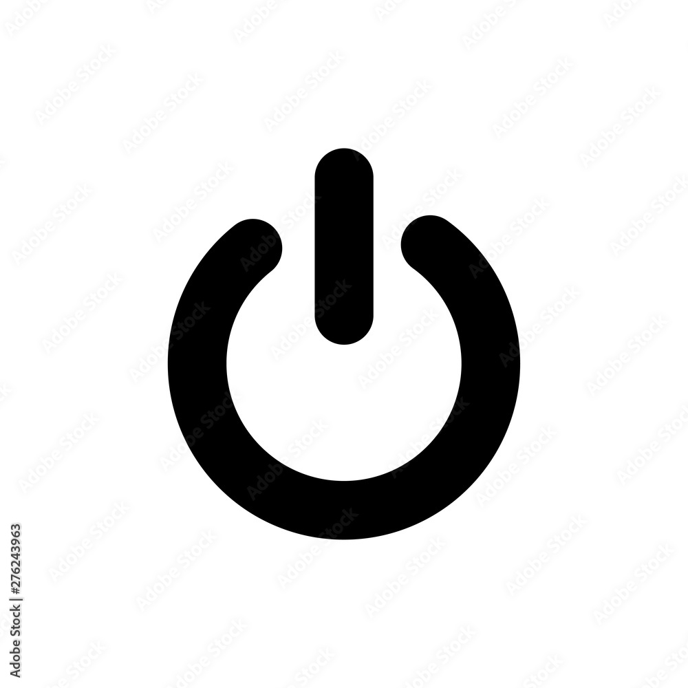 Power button symbol icon vector Power button symbol icon vector