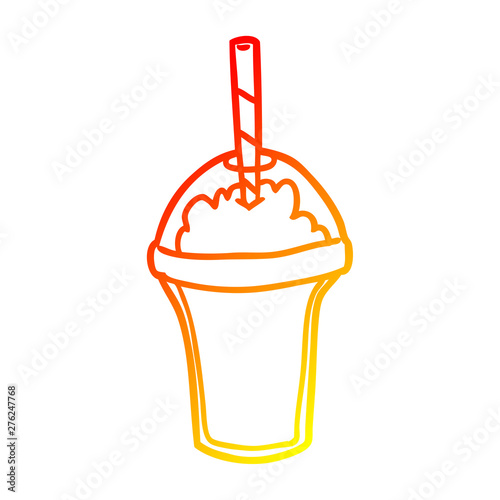 warm gradient line drawing smoothie