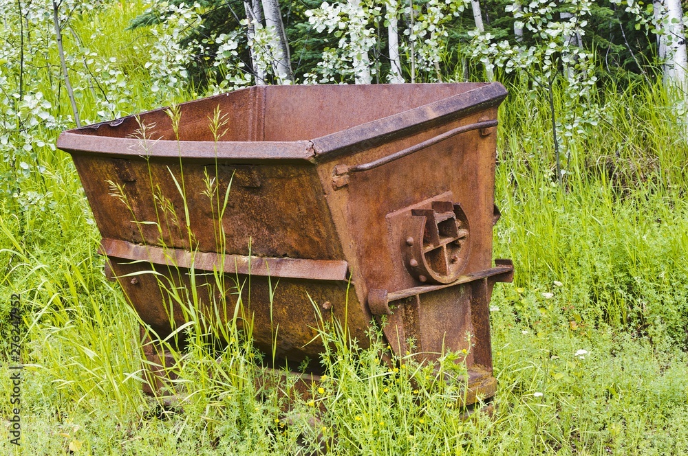 Coal mine car in Carmacks, Yukon, Canada Coal mine car in Carmacks, Yukon, Canada