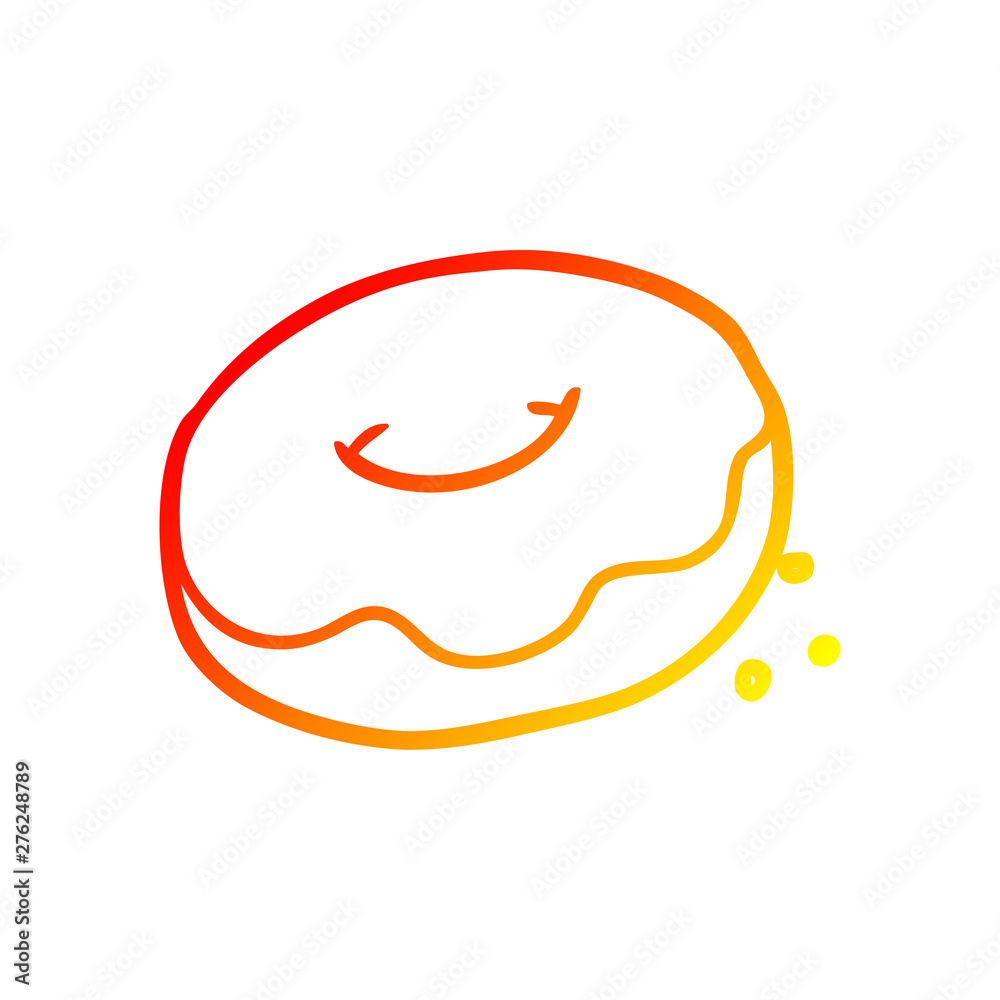 warm gradient line drawing donut with sprinkles warm gradient line drawing donut with sprinkles