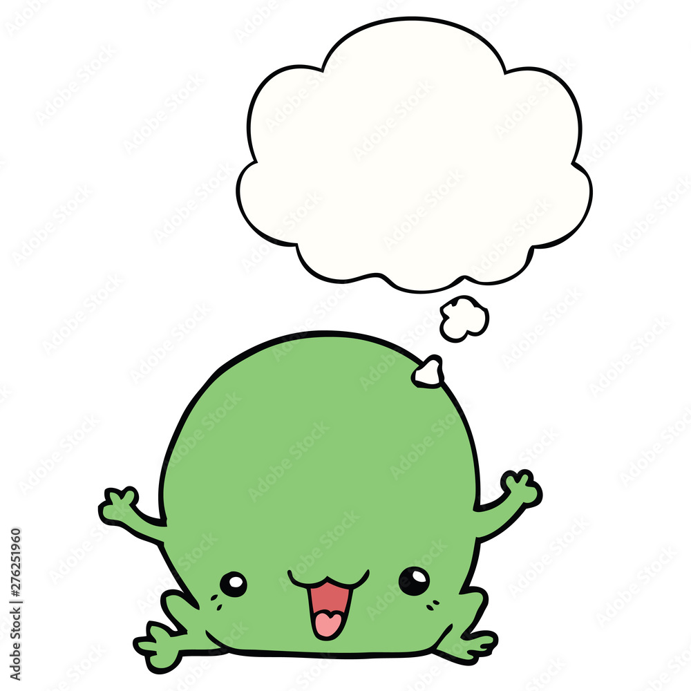 cartoon frog and thought bubble cartoon frog and thought bubble