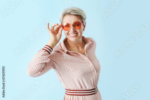 Fashionable mature woman on...