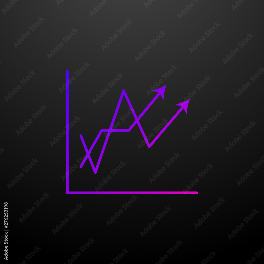 Line chart line nolan icon. Elements of chart and diagram set. Simple icon for websites, web design, mobile app, info graphics