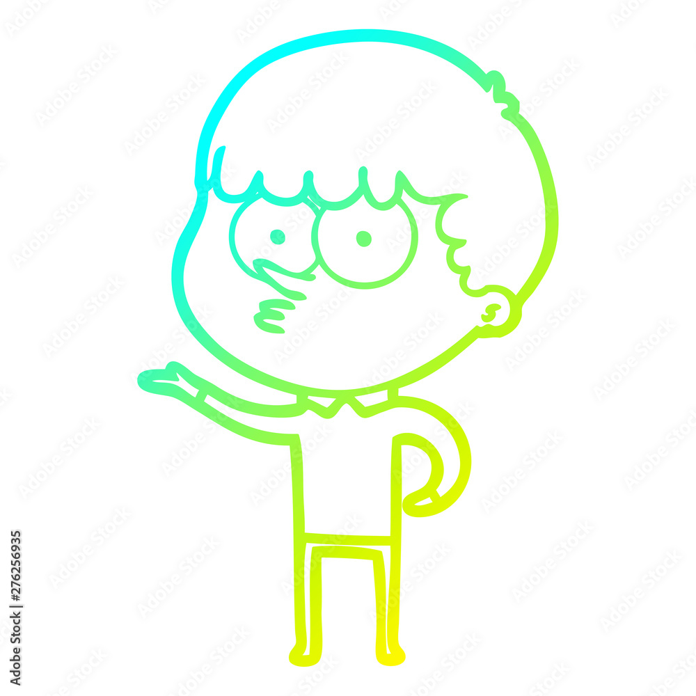 cold gradient line drawing cartoon curious boy cold gradient line drawing cartoon curious boy