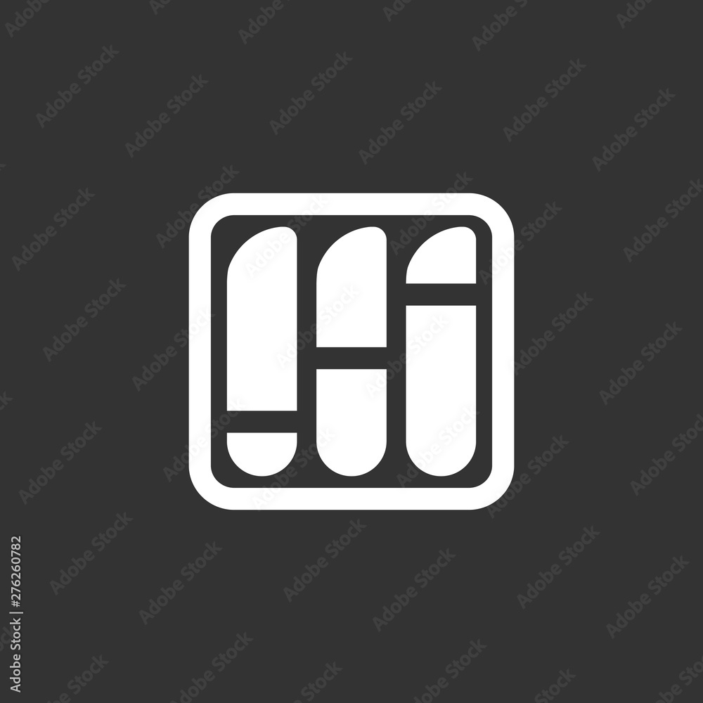 simple abstract square geometric logo vector