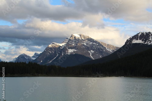 Setting Sun On Waterfowl Lake, Banff National Park, Alberta