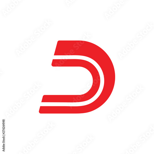 Free Download letter d stripes geometric logo vector - GFXLoad