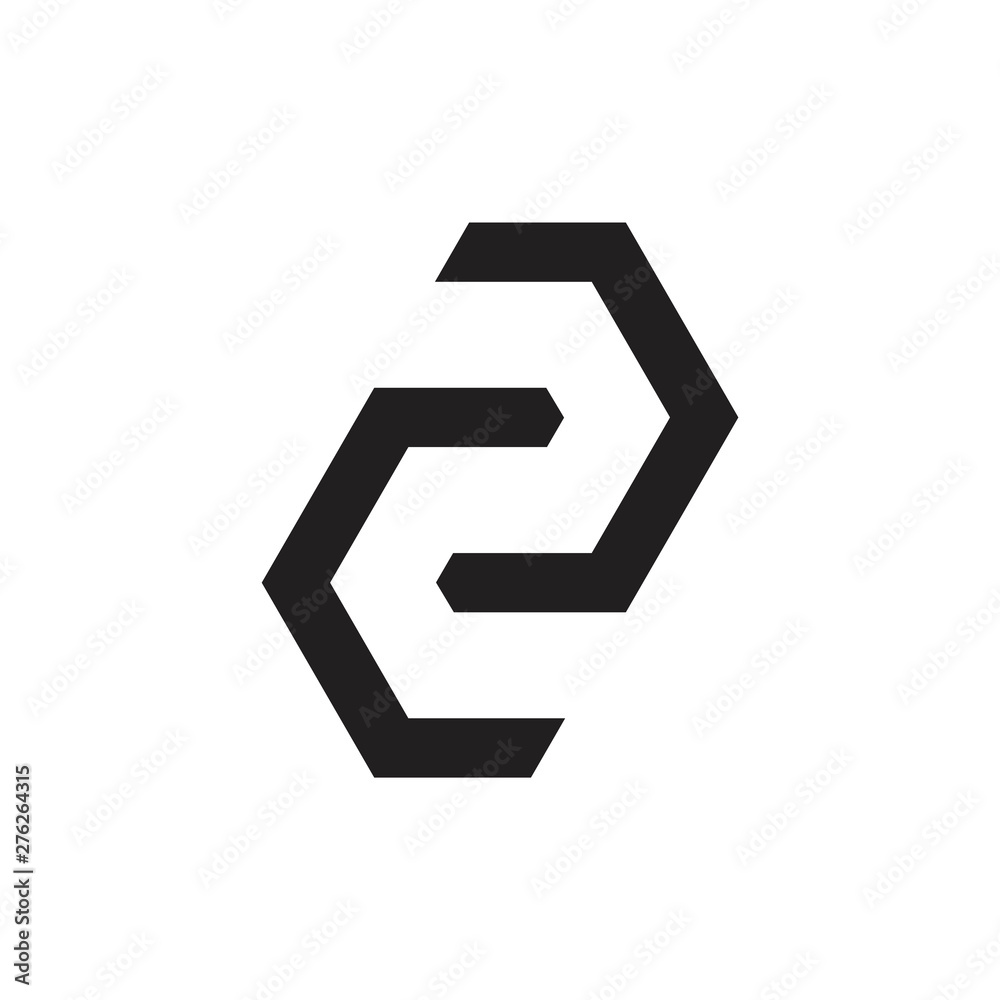 letter cc linked geometric hexagonal logo letter cc linked geometric hexagonal logo