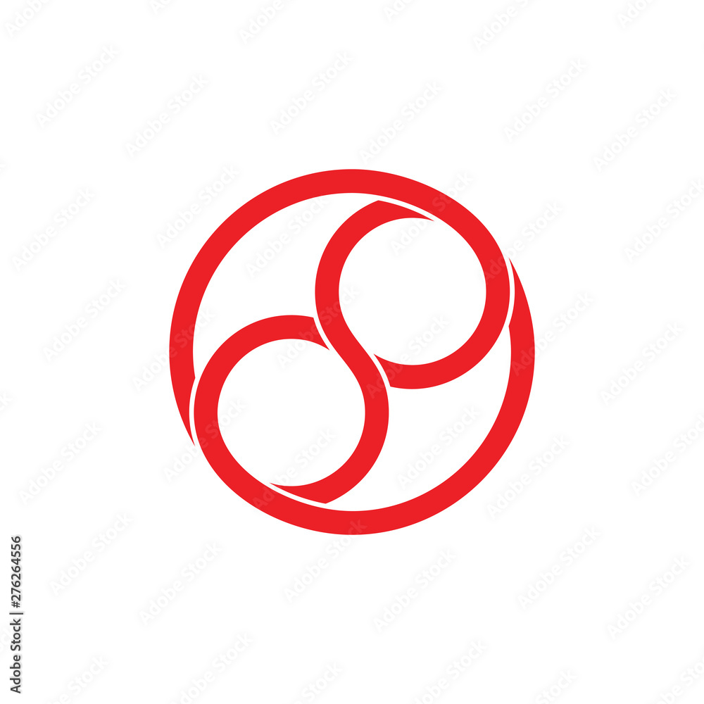 abstract circle infinity line logo vector abstract circle infinity line logo vector