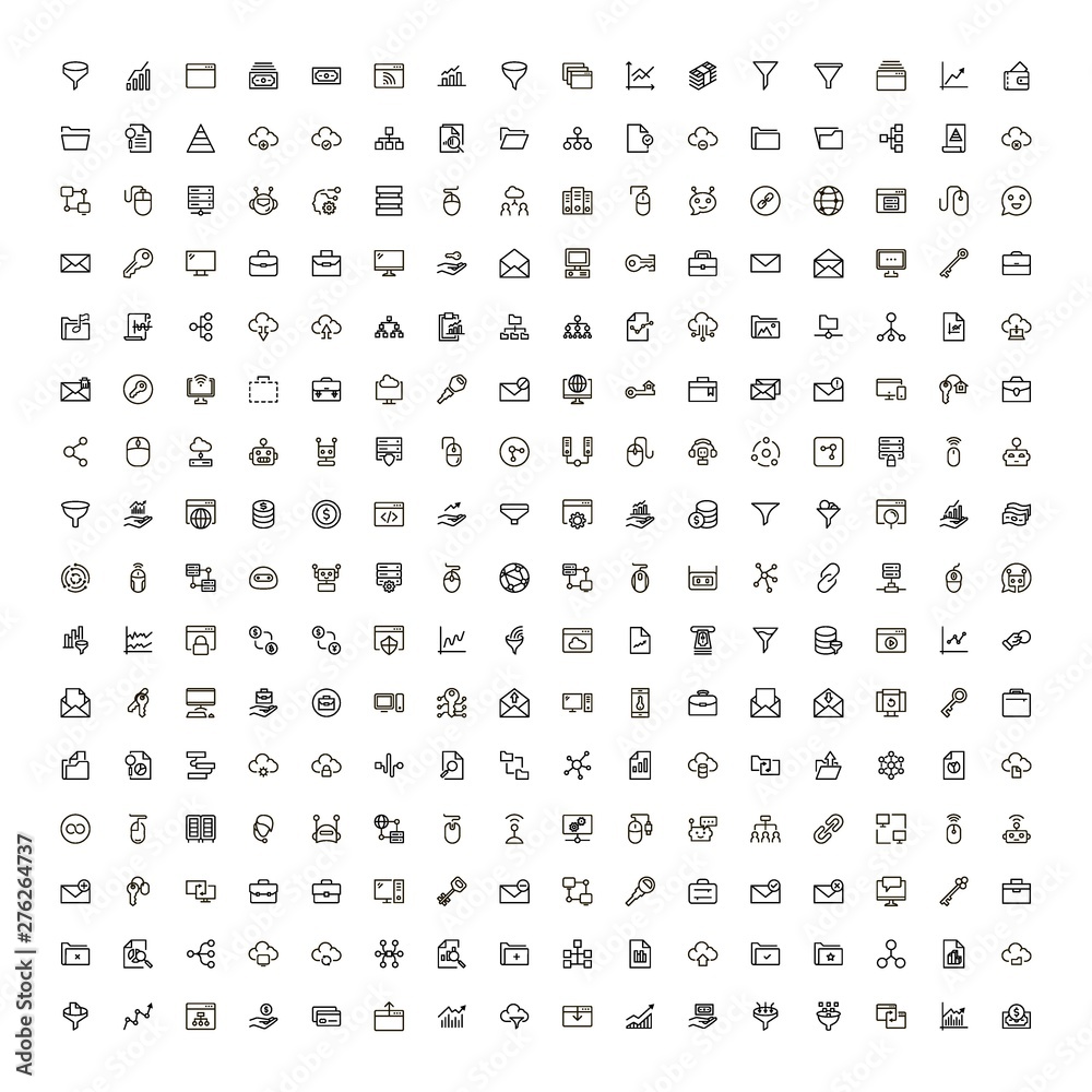 Development icon set. Development icon set.