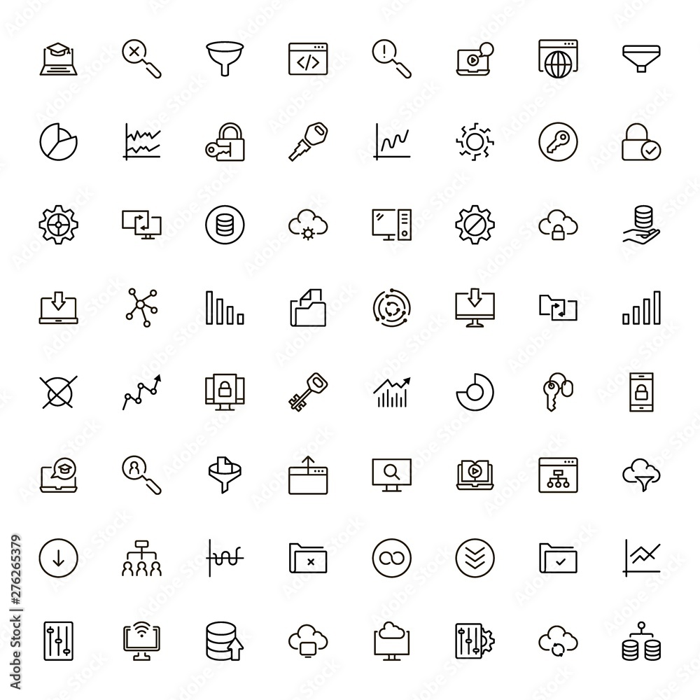 Fototapeta premium File storage icon set.