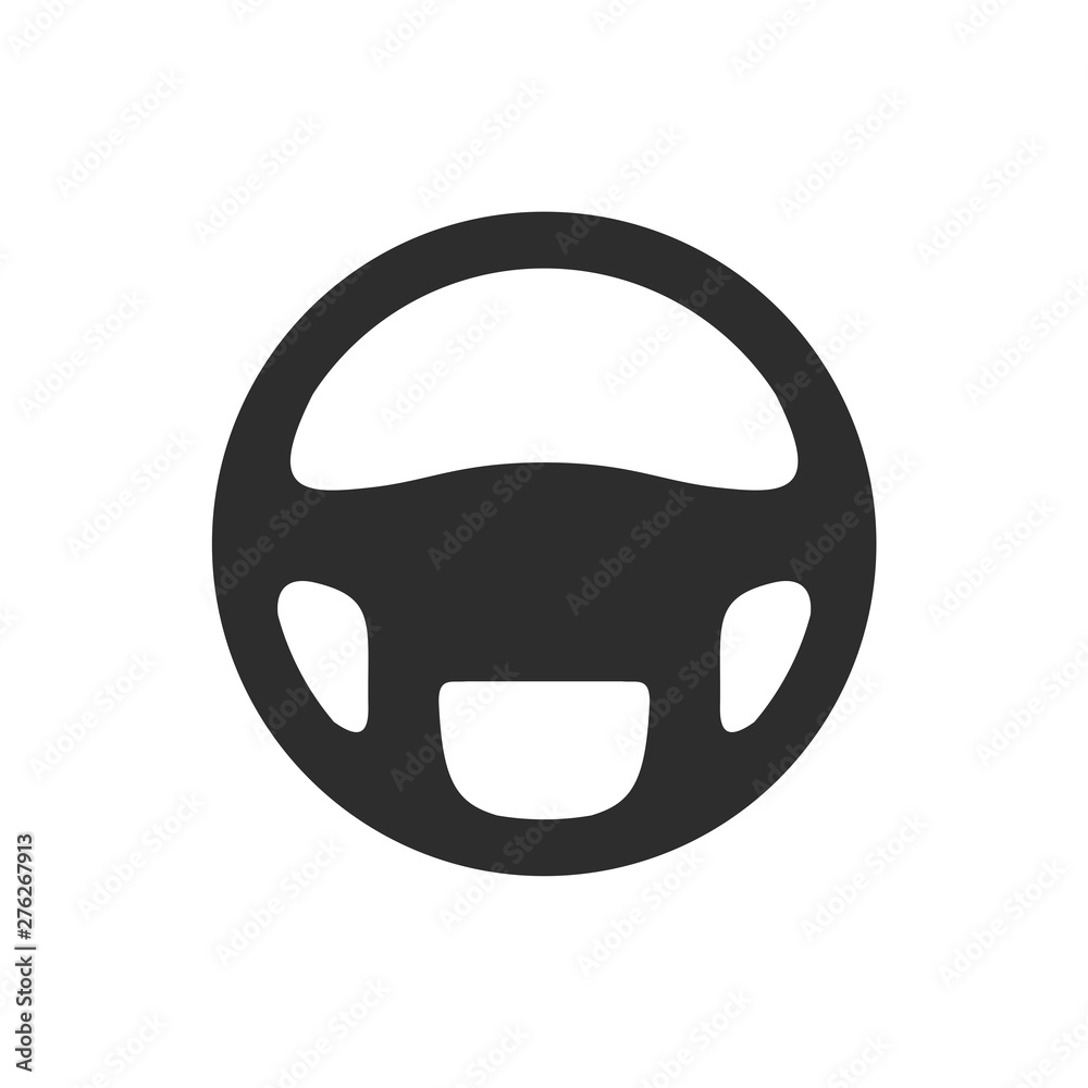 Car steering wheel icon set symbol template black color editable. simple logo vector illustration for graphic and web design.