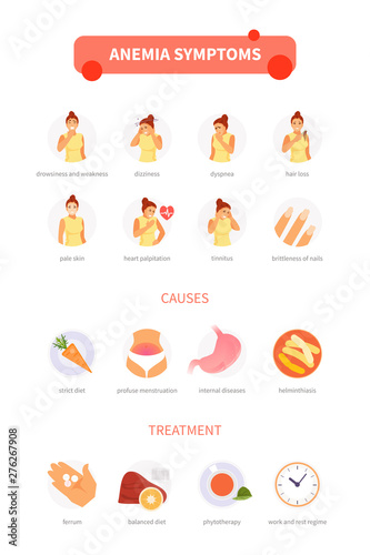 Anemia infographic vector
