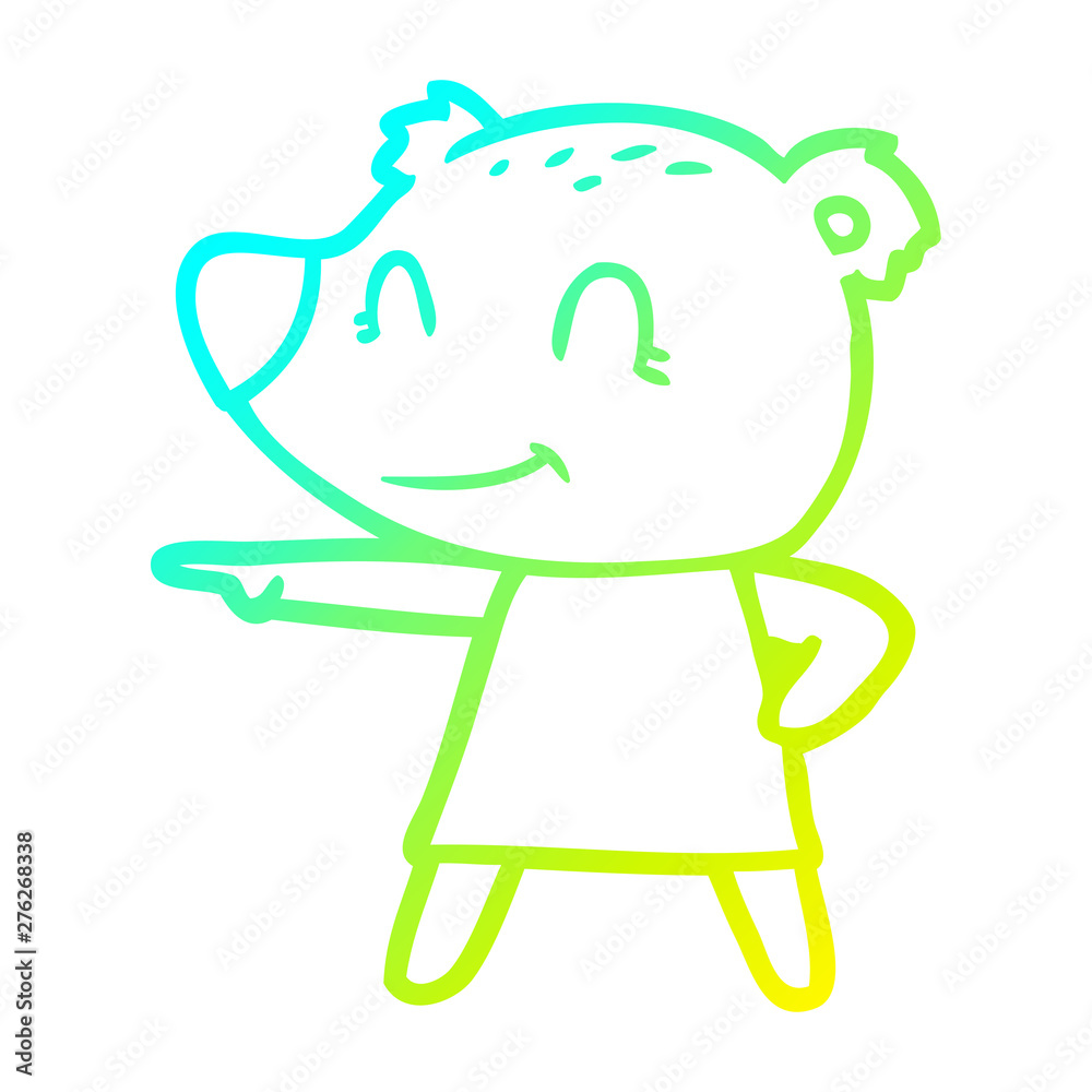 cold gradient line drawing female bear cartoon cold gradient line drawing female bear cartoon