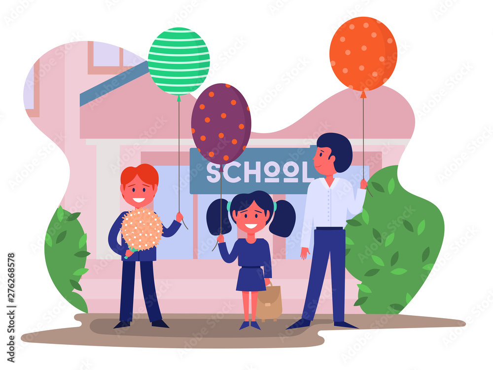 Vector different school compositions Vector different school compositions