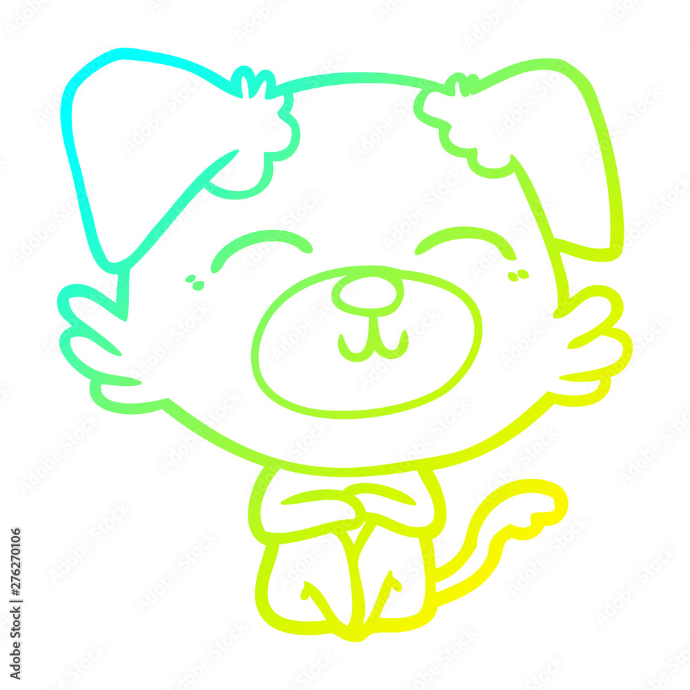 cold gradient line drawing cartoon dog cold gradient line drawing cartoon dog