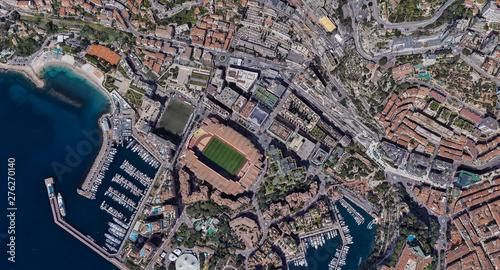 The most expensive city of Monaco Monte Carlo at noon from a height of 3 d photo