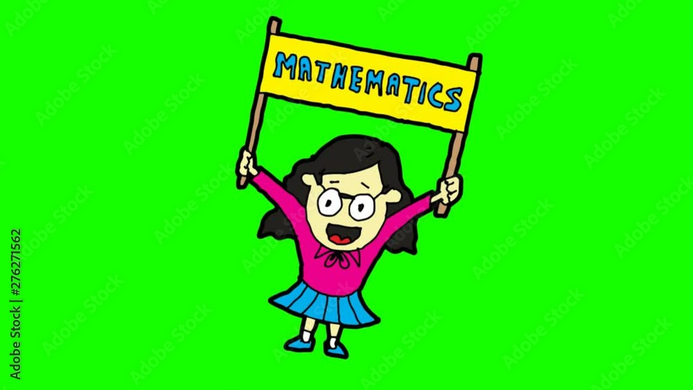 kids drawing green screen with theme of mathematics kids drawing green screen with theme of mathematics