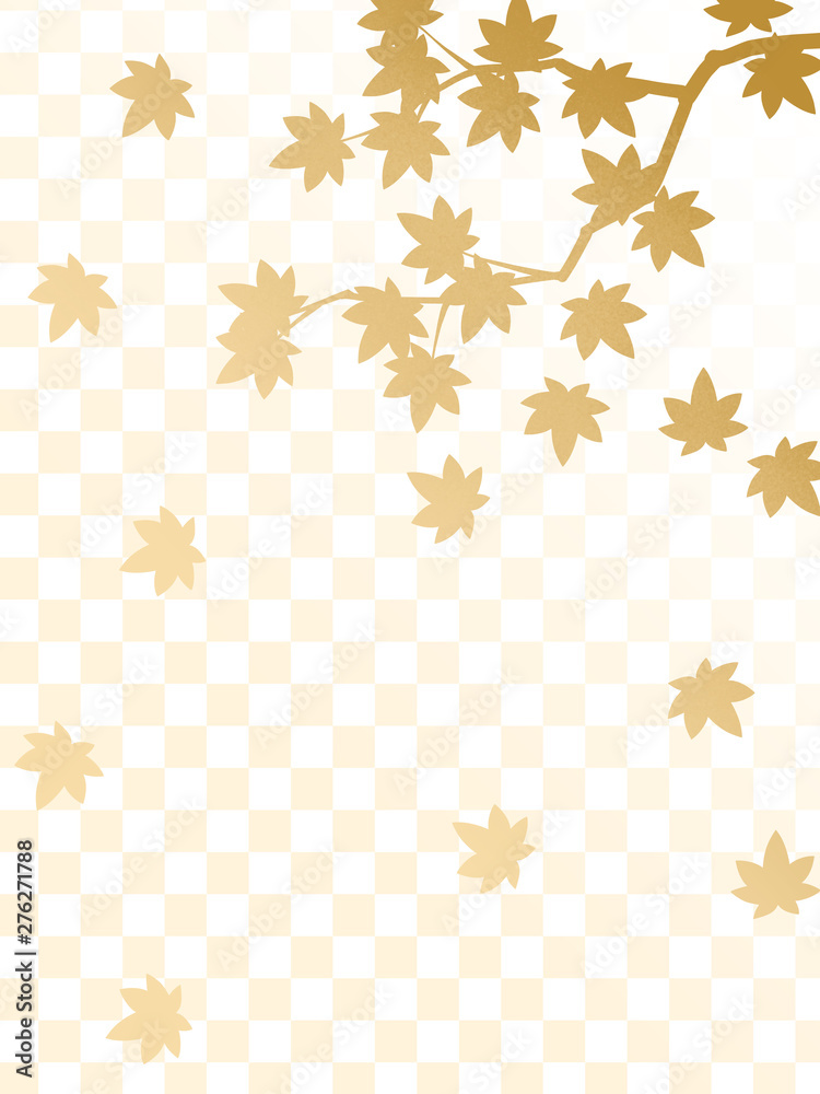 和柄 紅葉の背景素材・縦02 和柄 紅葉の背景素材・縦02