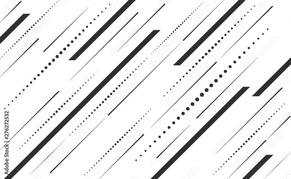 Speed lines and dots lines angle vector background abstract