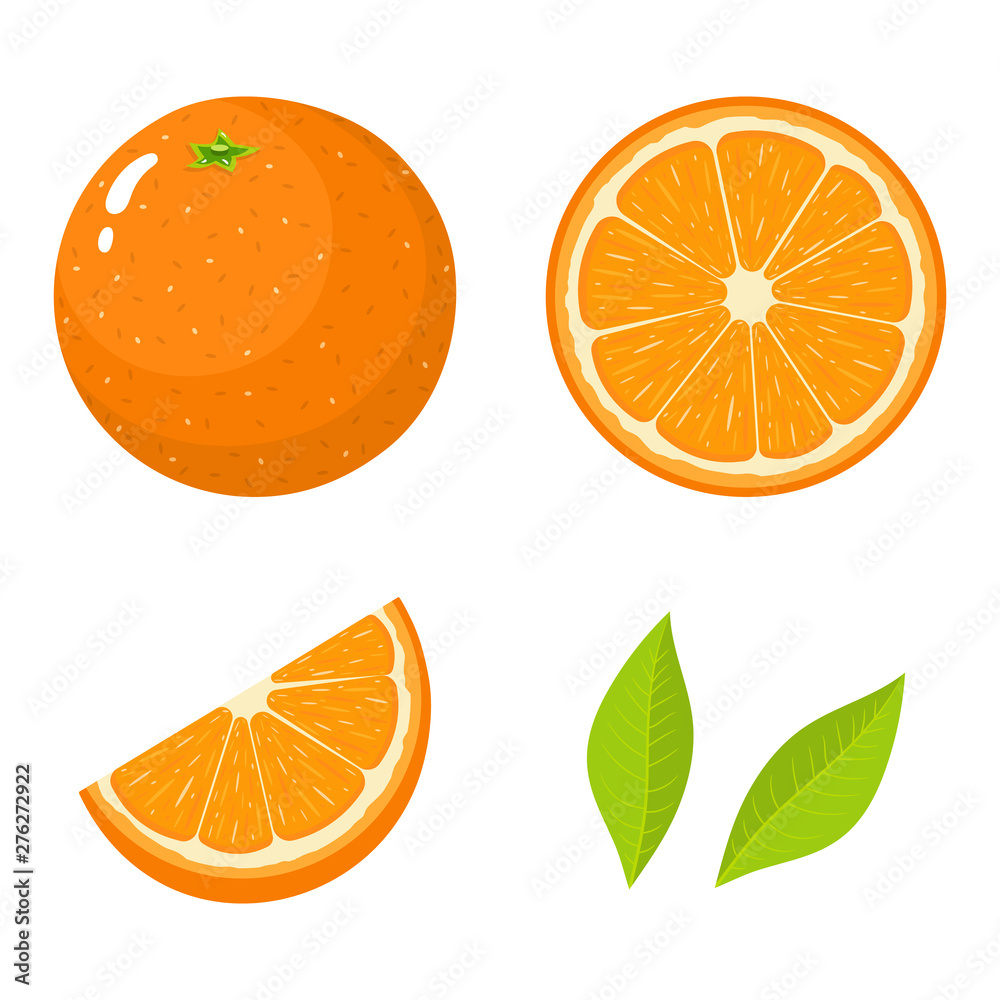 Cartoon Orange Slices
 Animated Orange Slice