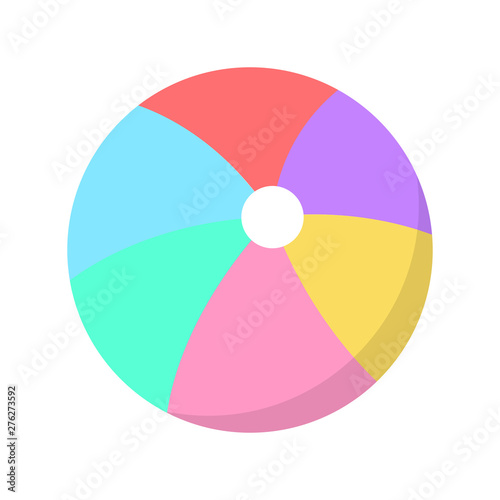Free Download Beach Ball icon. Flat illustration colored vector isolated icons of Tropical Summer theme for web - GFXLoad