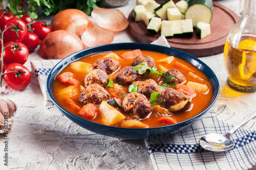 Albondigas - tomato soup with meatballs