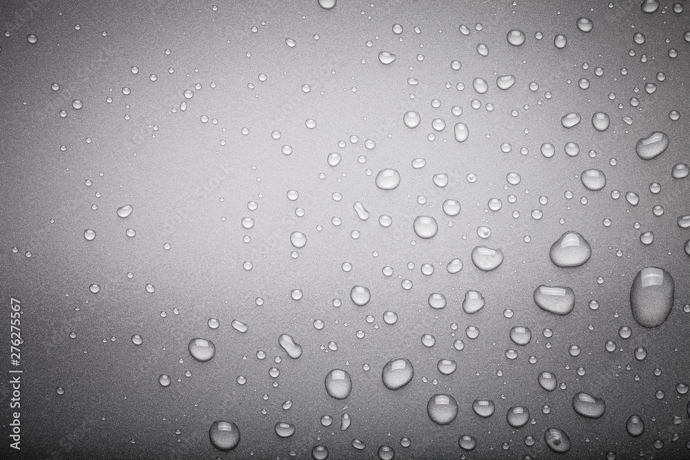 Drops of water on a color background. Dark grey. Toned Drops of water on a color background. Dark grey. Toned