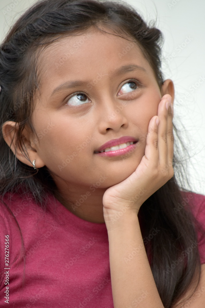 Daydreaming Youthful Filipina Person Daydreaming Youthful Filipina Person