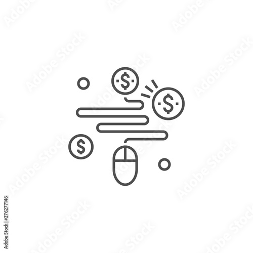 Pay Per Click Line Icon