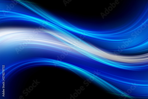 Glowing Blue Abstract Wave Background
