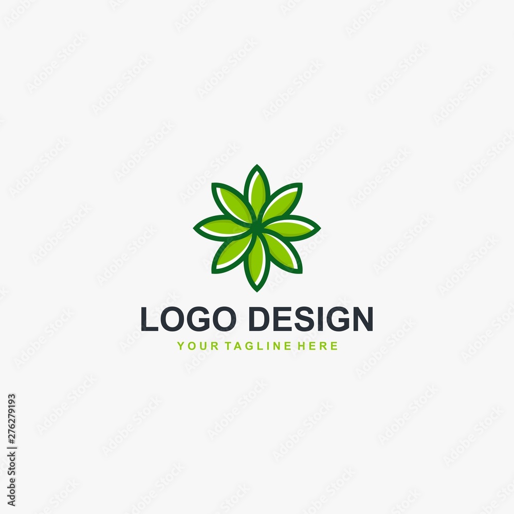 Harvest logo design vector. Leaf circle abstract design for agriculture company. Harvest logo design vector. Leaf circle abstract design for agriculture company.