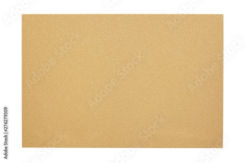 blank cork board with a wooden frame isolated on white background © kwanchaift