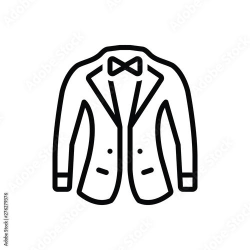 Black line icon for suit unifrom  photo