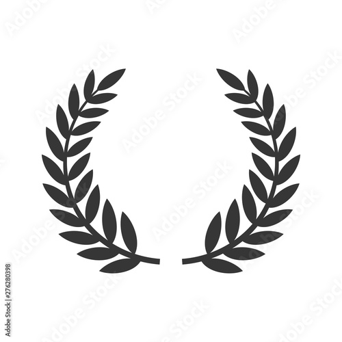 Circular Laurel Foliate Icon. Film Festival Award. Vector