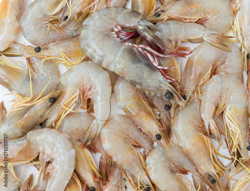 Raw fresh shrimps,prawns background