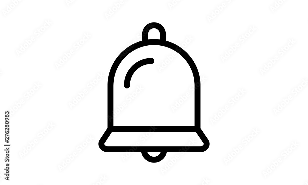 Bell line icon for notifications and alerts Bell line icon for notifications and alerts