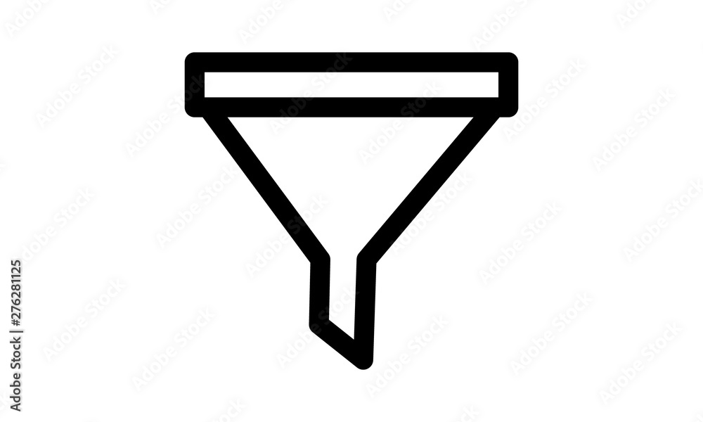 Filter icon funnel symbol vector image 