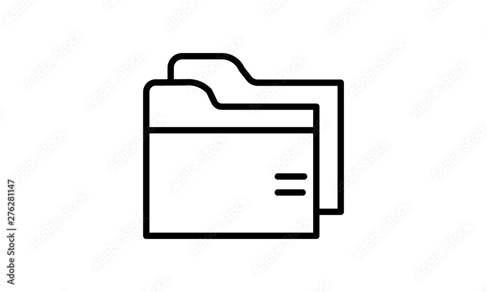 Folder line icon for file management Folder line icon for file management