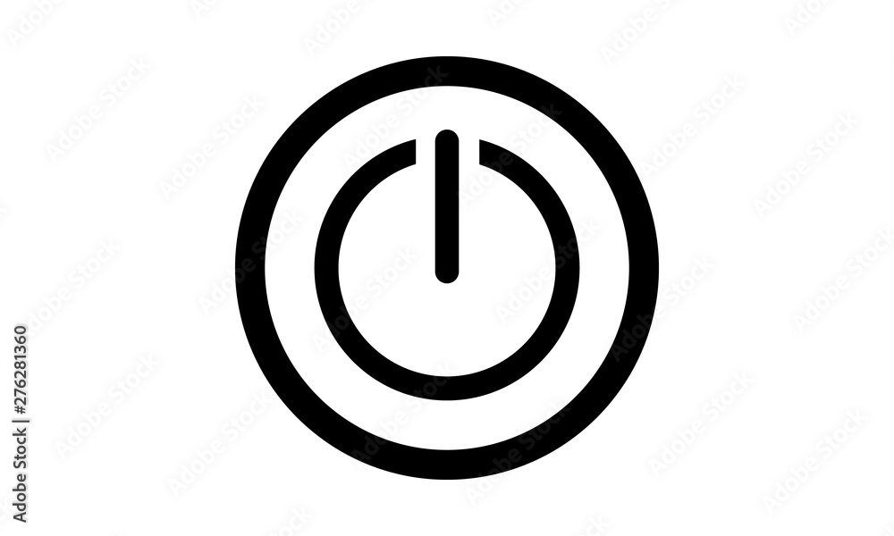 Power Button Icon Symbolizing On/Off Functionality and Energy Control in Technology and Power Button Icon Symbolizing On/Off Functionality and Energy Control in Technology and