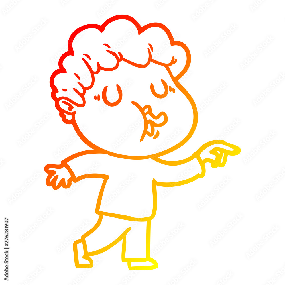 warm gradient line drawing cartoon man singing warm gradient line drawing cartoon man singing