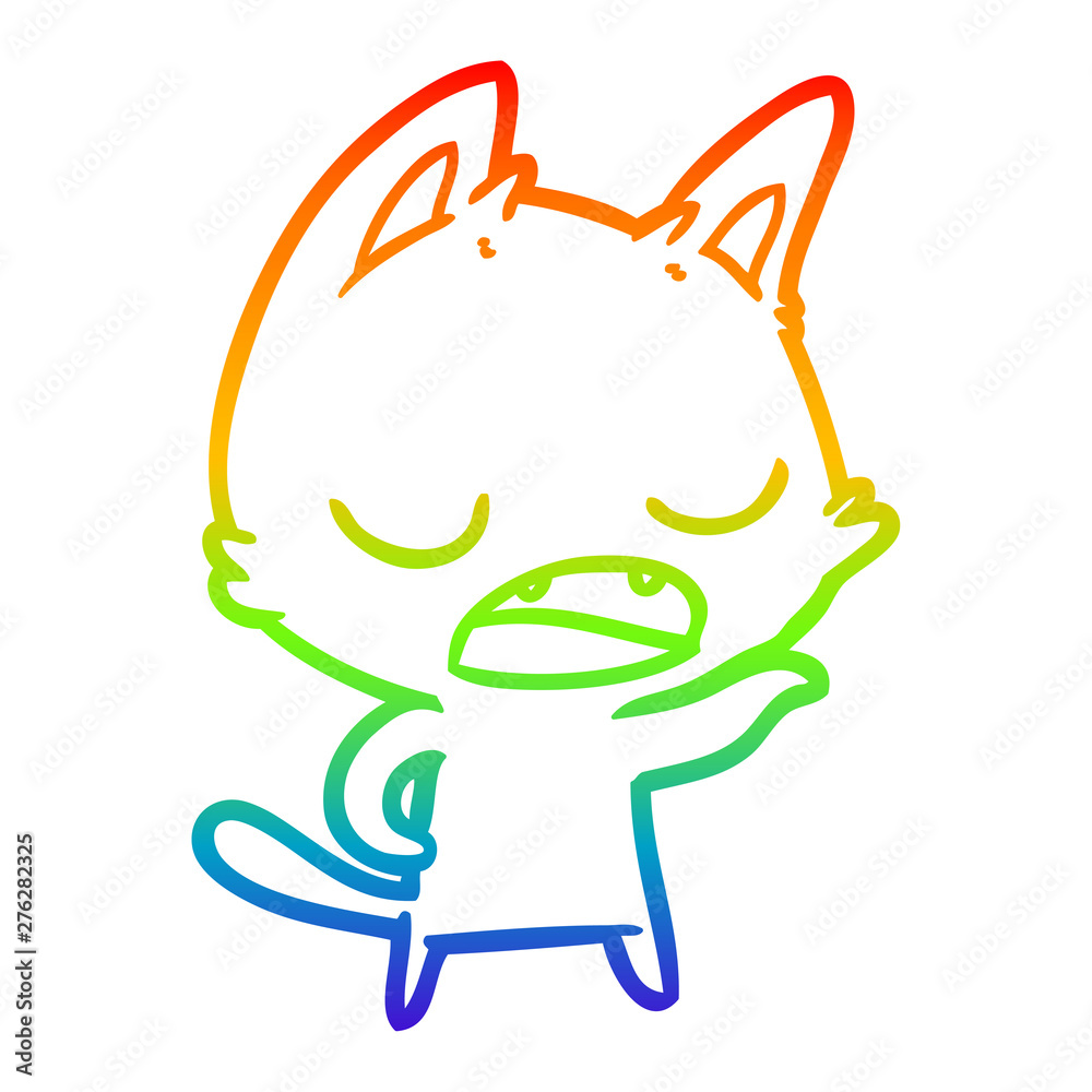 rainbow gradient line drawing talking cat cartoon rainbow gradient line drawing talking cat cartoon